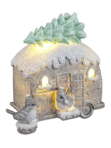 formano LED Wohnwagen mit Vögeln | Winter Design | Weihnachten...