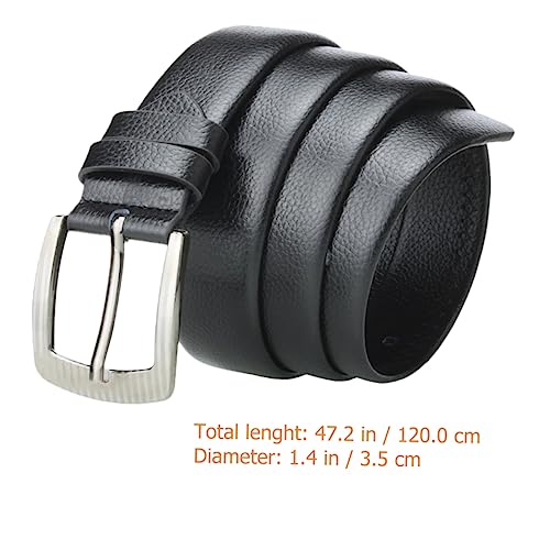 PartyKindom Men Adjustable Waist Belt Casual Imitation Design for Jeans Durable Buckle for Husband Dad Friends Versatile Style2