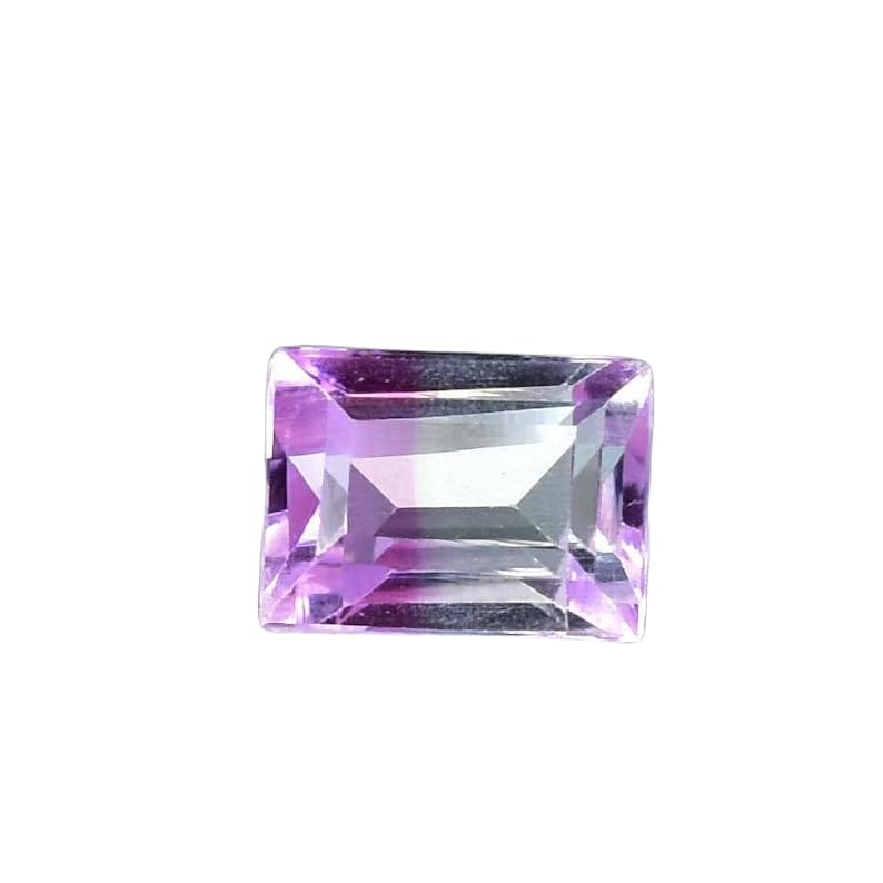 Saphir rose en forme d'émeraude 9x6mm, gemme en vrac pour fabrication de collier et bague DIY