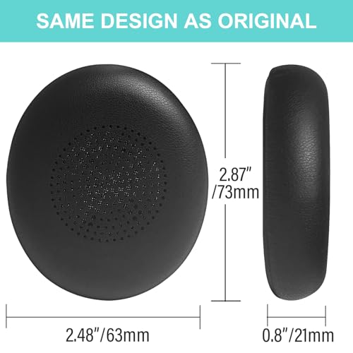 Almohadillas de repuesto para auriculares Jabra Evolve2 65 (65MS 65UC USB)/Evolve2 40 (40UC 40MS USB)/Elite 45h, cojines para auriculares On-Ear (Negro) miniatura 4
