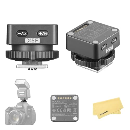 GODOX X5 F X5F X5-F 2.4G TTL Déclencheur de Flash sans Fil,pour Appareil Photo iT32,pour Fuji Fujifilm Flash Appareils Photo,Batterie Lithium 3,8V/100mAh,Magnétique,Système sans Fil Godox 2,4GHz X