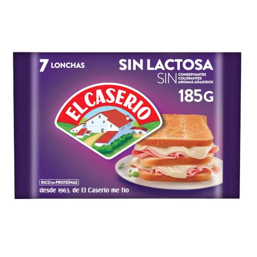El Caserío Queso en Lonchas sin Lactosa, 185 g
