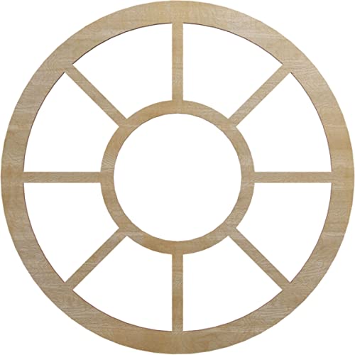 Ekena Millwork 20" OD x 7 1/4" ID x 1/4" T Grace Wood Fretwork Pierced Ceiling Medallion, Hickory
