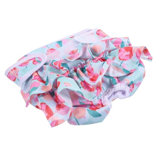 LOLIPPYY Pañales Perros Hembra Lavables con Estampado Colorido Absorbentes y Reutilizables Bragas Higiénicas para Perros Celo Mediana Prevención de Fugas y Protección del Hogar