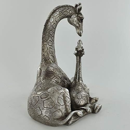 Antique Silver Giraffe Family Ornament