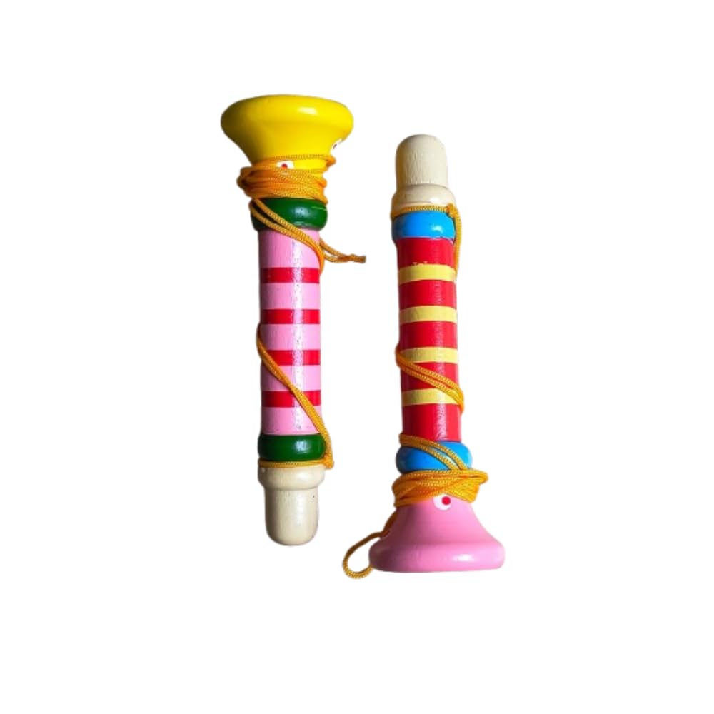 Wooden Musical Toy Combo Pack for Kids (Bird Whistle + Flute + Pipe Whistle) | Colorful Wooden Instruments Set | Fun Music Toys | Safe & Non-Toxic (Pipe wistle (Pack of 2))-image-40