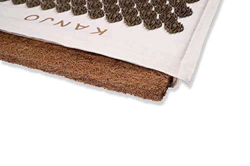 Fsa Hsa Eligible Kanjo Coconut Acupressure Mat With Carry Bag | Eco Friendly Coconut Fiber Core | Neck, Back & Shoulder Pain Relief | Promotes Stress Relief, Relaxation And Headache Relief #TOP5