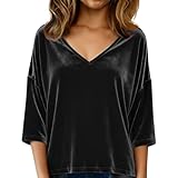 Haut en velours à manches longues bouffantes pour femme - Col rond en V - Automne et hiver - Coupe ample - Style vintage - Solide - Boutons - Tenue de fête - Pull pour femme - Smocké - T-shirt tendance Blusas Elegantes - Col montant/bénitier - Manches longues bouffantes - Décontracté - Ample - Solide - Basique - Pull à boutons - Chemisier en velours - Chemisier élégant à nouer à la taille - Col en V péplum - Haut drapé à une épaule Hauts femme tendance automne hiver T-shirt habillé tunique