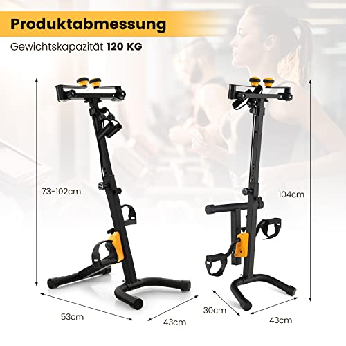 COSTWAY Pedaaltrainer, hometrainer, fiets, mini-stepper fitnessfiets, 9 standen verstelbaar en 53 x 43 x 73-102 cm, ideaal voor senioren - Afbeelding 5
