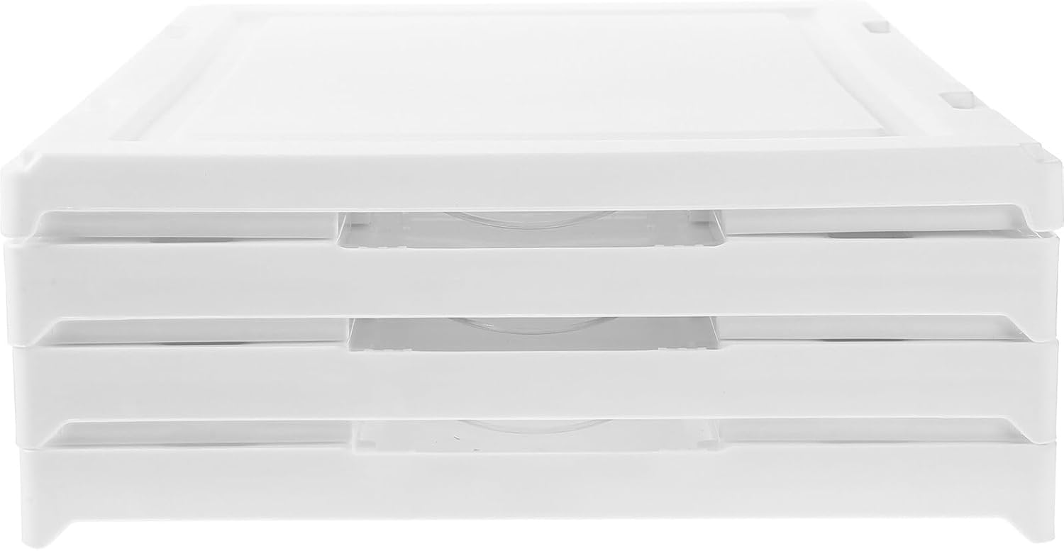 Stackable Shoe Storage Boxes with Lids Plastic Shoe Organizer for Closet 3-tier Drawer Design for Sneaker and Boot Storage