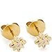 Produktbild JEWELS BY LEONARDO Ohrstecker Ciao Campagnola, 1 Paar Stecker aus goldfarbenem Edelstahl, Zirkonia Steinchen, Schmuck Damen Geschenk, 024464