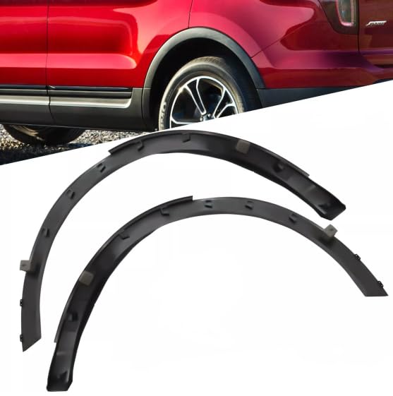 Rear Wheel Fender Flares Compatible with 2011-2019 Ford Explorer, Left+Right Side Rear Wheel Arch Molding Trims Replaces for FB5Z7829164AA, FB5Z7829165AA Fender Flare Trim