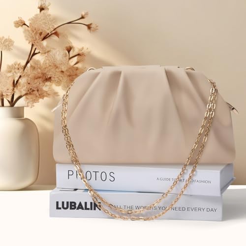 lovyoCoCo Clutch Purse for Women Soft Pleated PU Wedding Clutch, Elegant Evening Bag for Galas, Proms,Cocktail Parties4