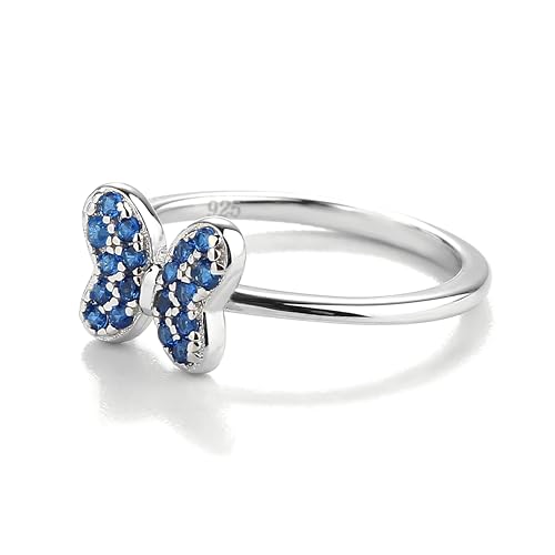 Precious Pieces Girls Sterling Silver Butterfly CZ Simulated Birthstone Baby Ring for Little Girls, Kids and Toddlers2
