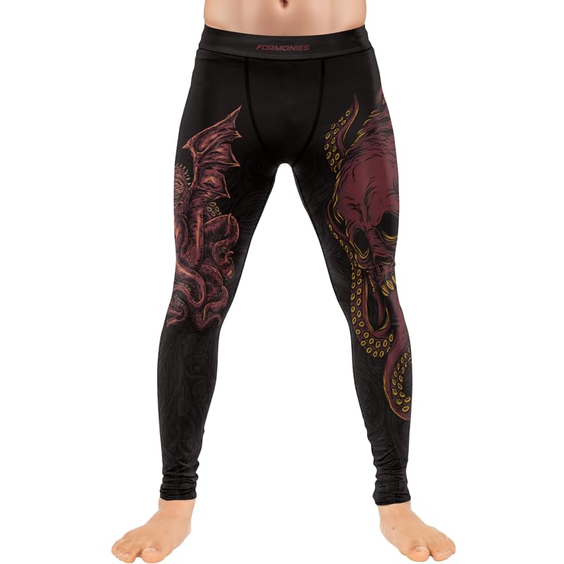 Octopus BJJ Spats Men's Dry Fit Compression Pants for MMA Jiu Jitsu Workout Grappling4