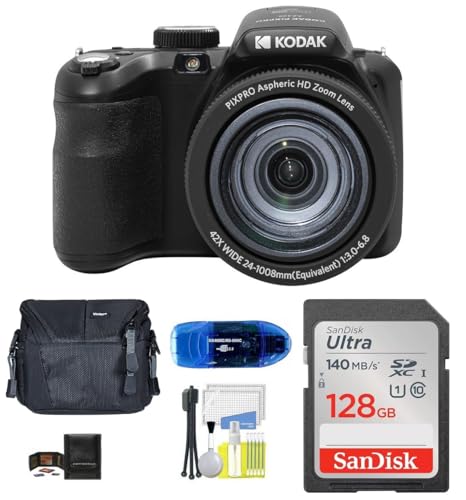 Kodak PIXPRO AZ425 fW^JZbg:SanDisk 128GB SDXC[J[hA^JobOASDJ[h[_[Ȃ(6ACe) (ubN)