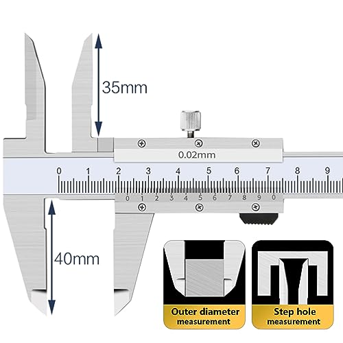 Calibrador Vernier con Mandíbulas Largas 0-150 mm Acero miniatura 2