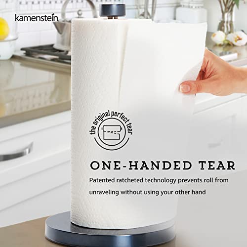 Image of Kamenstein Perfect Tear, Countertop Paper Towel Holder, One Handed Pull, No Unraveling, Weighted Base to Prevent Tipping, Easy to Refill with Most Paper Towel Brands, Gunmetal, 12.75 Inches