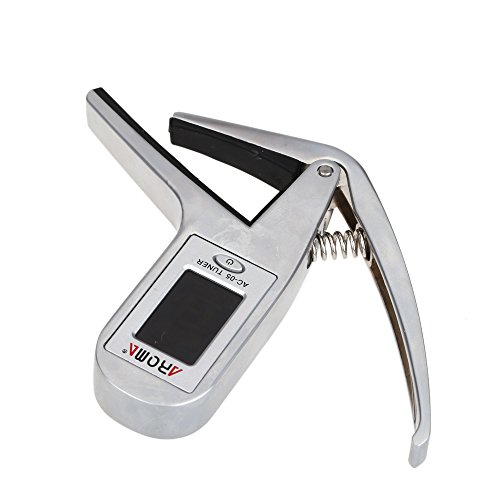 lifcasual Aroma AC-05 Clip-on Guitar Tuner & Capo 2-em-1 para Guitar Bass Cromatic Multifuncional Un