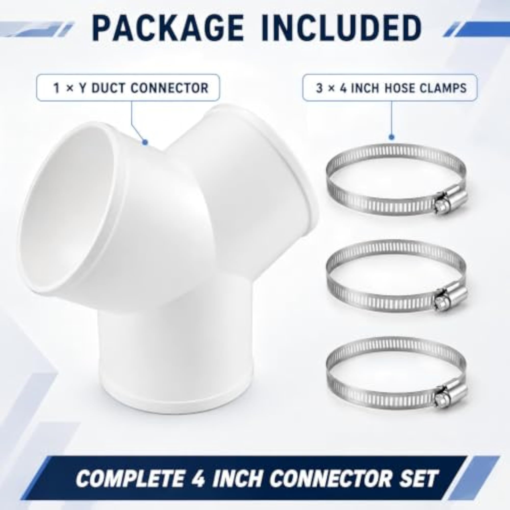 4 Inch Y Duct Connector for Exhaust Fan