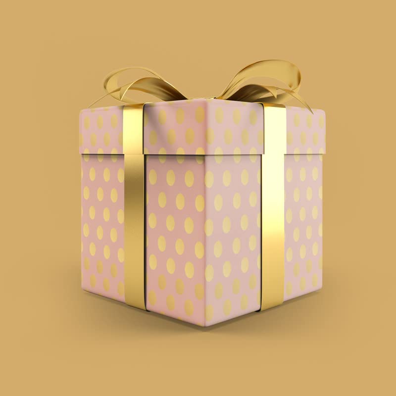 Dovetail Sunlight Gift Wrapping Paper β Pack of 20 Sheets (29 x 19 in) | Peach & Gold Polka Dot Design for Birthdays, Anniversaries, Corporate & Everyday Gifting 2