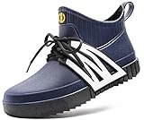  GURGER Gummistiefel Herren Kurz Regenstiefel Kurzschaft Wasserdicht Männer Gummistiefeletten Regenstiefeletten Regenschuhe, Größe 42, 265 Dunkelblau