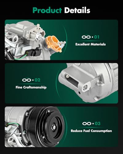 Image of SCITOO AC Compressor for Ford Explorer Flex 3.5L 2013-2019, Fast Cooling Air Conditioner Compressor for Ford Fusion 1.5L 2014-2016, for Lincoln Continental 3.7L 2017-2020
