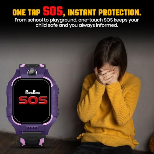 Image of PunnkFunnk Kids Smart Watch + Wireless Headphones Combo, 4G Calling, GPS Tracking, SOS, Camera, Touch Display, Bluetooth 5.3, HD Sound, Built-in Mic, Comfortable Over-Ear Design