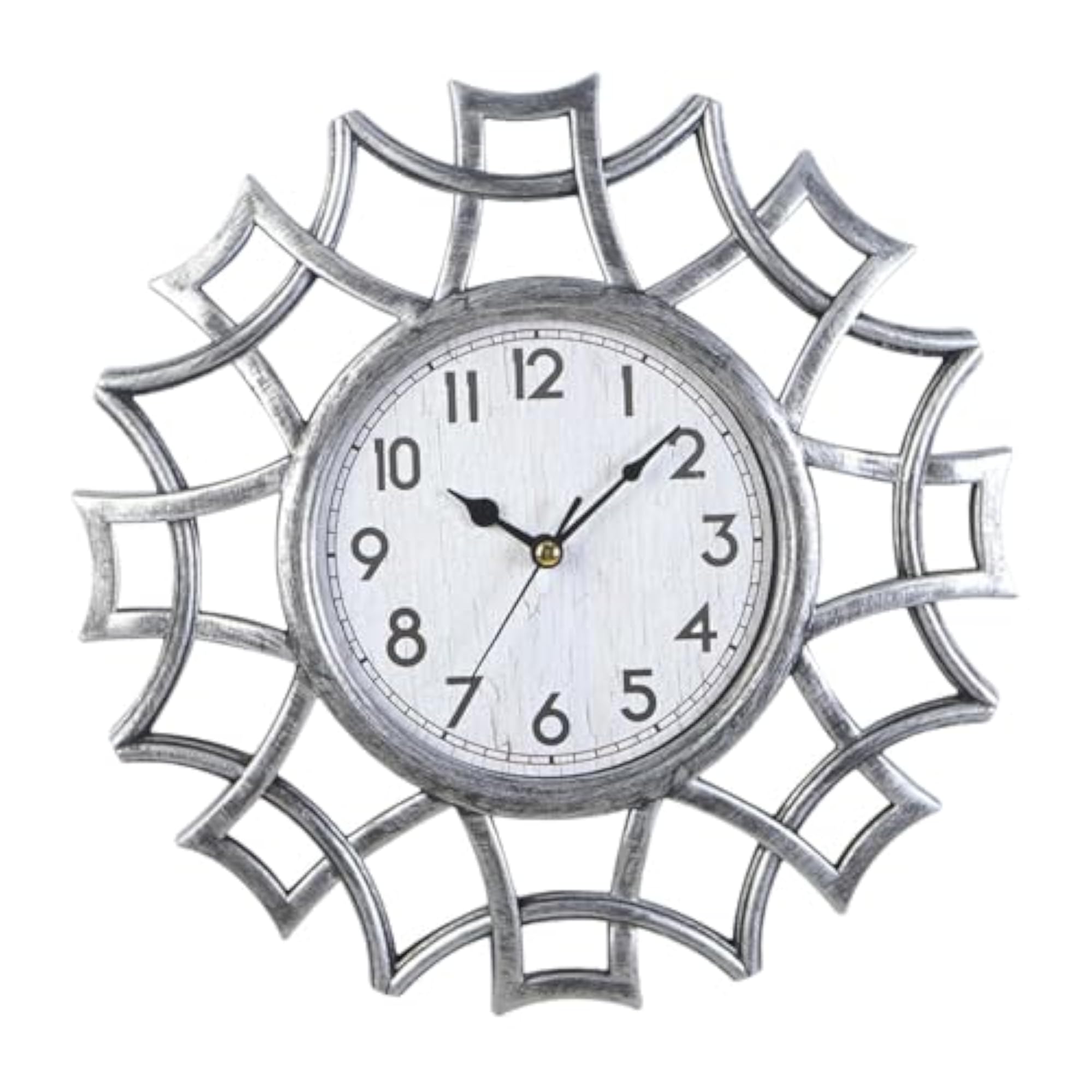 Retro Design Small Mute Wall Clock for Kitchen Decor, 10 inch