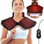 CooCoCo Red Light Therapy Pad for Neck Shoulder Pain Relief, FSA Wearable Near Infrared Light Wrap for Body, HSA Eligible Red Light Heated Therapy Belt for Upper Back, 660nm&850nm