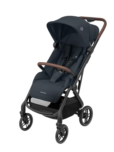 Maxi-Cosi Soho Passeggino Ultracompatto 0-4 anni, 0-22 kg, Chiusura Automatica e Con Una mano, Seduta spaziosa, Reclinabile 3 Posizioni, Corrimano Girevole a 360°, Fodera amovibile, Essential Graphite