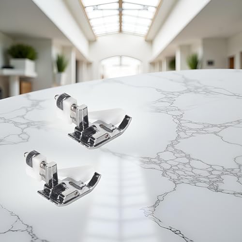 2 piezas pie zurcido plata para máquina de coser miniatura 4