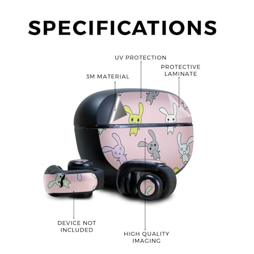 Image of Skin Compatible with Bose Ultra Open Earbuds - Bunny Bunches - Premium 3M Vinyl Protective Wrap Decal Cover - Easy to Apply | Crafted in The USA by MightySkins