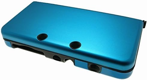 Blue New Nintendo 3DS Case for New 3DS N3DS Aluminum Metal Crystal Case Protector Cover + Free Screen Protectors
