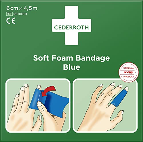 CEDERROTH Soft Foam - Vendaje (450 x 6 cm), color azul Cover