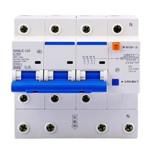 Disjoncteur différentiel 3P+N 80A pour la protection des installations tétrapolaires