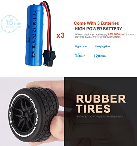 Leoso Red Mini Drift Rc Car 1/24 Rc Drift Car With 3 Upgraded 1000Mah Battery 2.4Ghz 15Km/H Racing Rc Drifting Car 2Wd Micro Rc Cars… #TOP4