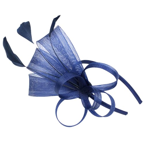 KALLORY Tocado Vintage para Mujer con Flores de Malla y Plumas Diadema Elegante para Fiesta de Té Boda y Cóctel Accesorio de Pelo Chic y Distinguido