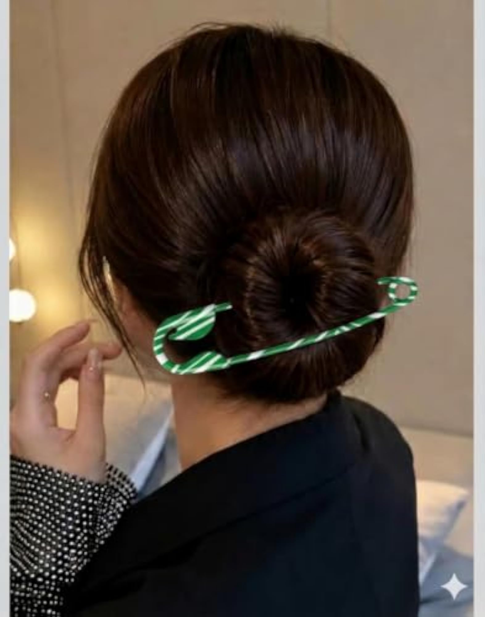 Women's Oversized Safety Pin Hair Clip, Anti-Tarnish