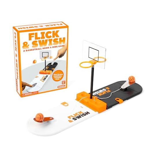 Flick & Swish Basketball by Relatable, Exciting 2 Player Easter Family Game Everyone Can Enjoy, Mini Basketball Game for Easter Game Night and Easter Basket Stuffers, Includes 1 Court Board