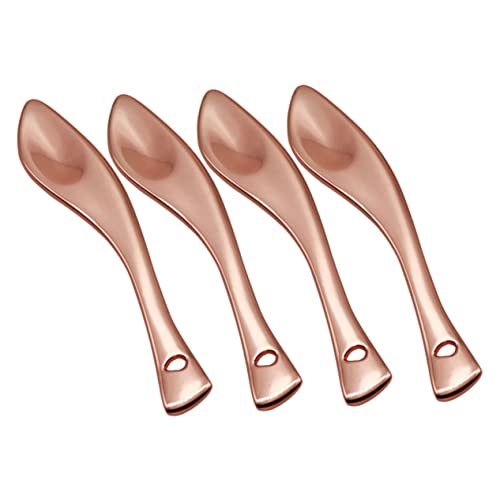 DEARMAMY 4pièces Applicateur De Crème Pour Yeux Cuillères à Cosmétiques Métal Pour Crème Visage Et Autres Produits Cosmétiques