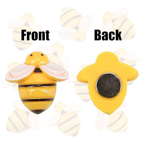 Set 10 Imán Abeja Decorativo 0.8 pulg Resina Para Nevera miniatura 3