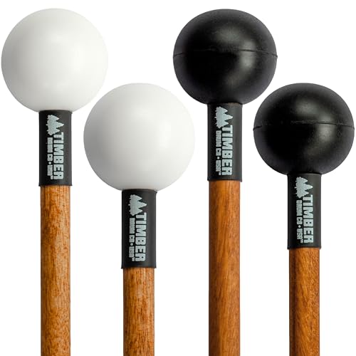 Timber Drum Co. Percussion Mallet Bundle — U.S.A. ASSEMBLED — Sticks for Marimba, Cymbal Roll,