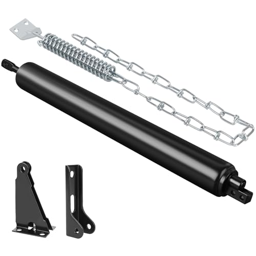 Sartatue Storm Door Closer, Heavy Duty Screen Door Closers with Protector Chains Spring, Storm Door Bracket Kit Compatible with Andersen/Emco/Larson/40201 (Closer and Chain, 1 Pack(Black))