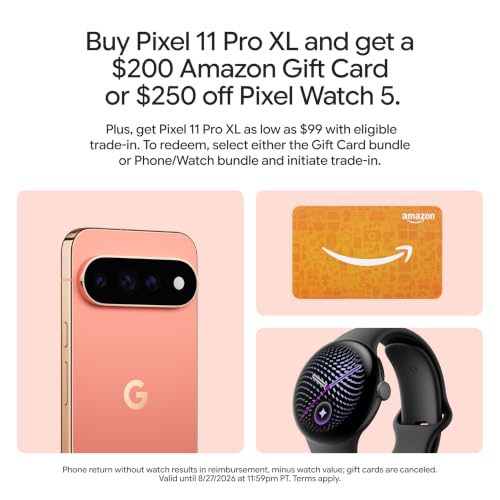 Image of Google Pixel 11 Pro XL - Canyon - 256 GB with $200 Amazon Gift Card