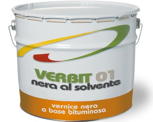Vernice Nera a Base Bituminosa Verbit Laiv 18 kg Impermeabilizzante