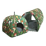 Cuccia per letto a riccio â 2 pezzi, morbida, calda, confortevole habitat | casetta per criceti cincillĂ , cuccia per dormire, riccio portatile, per conigli, furetti, cincillĂ , conigli