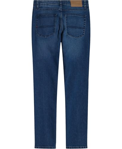 Image of Tommy Hilfiger Boys' 5-Pocket Stretch Slim Straight Leg Denim Jean, Zipper Fly & Button Closure