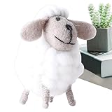 Juguete Oveja – Fieltro De Lana | Juguete De Peluche | Figura De Muñeca De Animal En Miniatura Realista, Coleccionable Decorativo Suave, Figura De Cordero De Fieltro Para Uso En Exhibición En El Hogar