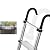 MIDUNU Telescoping Ladder with Detachable Hook, Aluminum Alloy Extension Ladders for Home Attic Garden, Load Capacity 330lbs-Easy to Store and Carry(Size:5.5M(18FT))